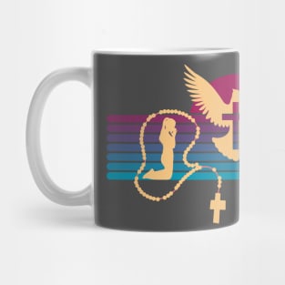 retro christian prayer gift Mug